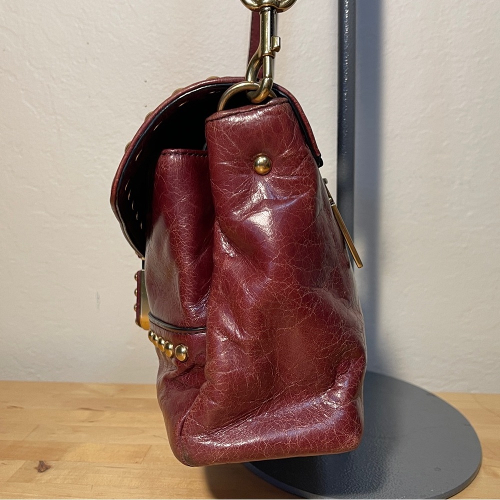 The Marc Jacobs Red Leather Studded Envelope Crossbody Bag - Picture 5 of 15